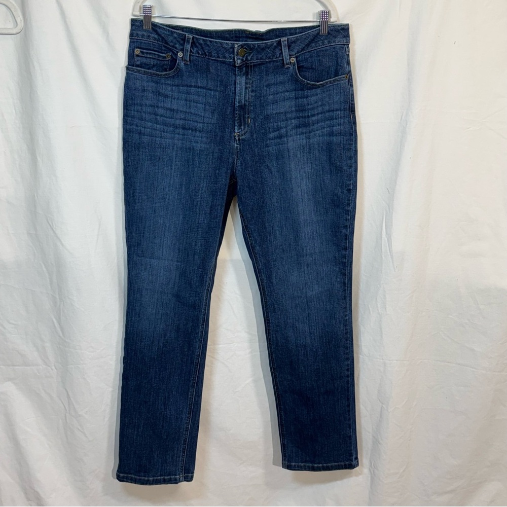 SOLD LL Bean Jeans Womens Size 18 MT Beanflex Denim Favorite Fit Straight Leg - Picture 7 of 14
